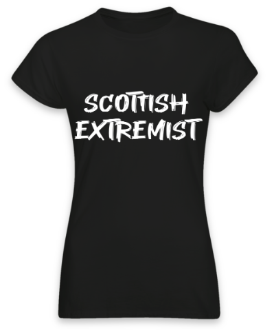 Ladies Heavy Cotton Scottish Extremist T-Shirt