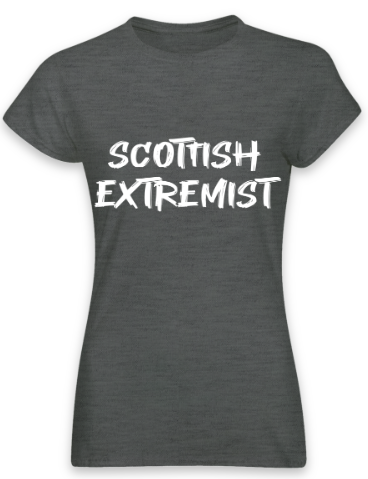 Ladies Heavy Cotton Scottish Extremist T-Shirt