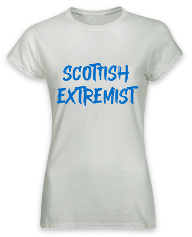 Ladies Heavy Cotton Scottish Extremist T-Shirt