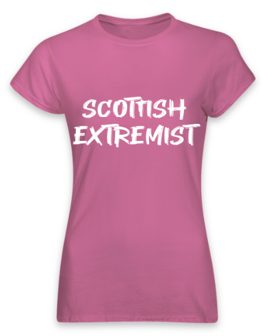 Ladies Heavy Cotton Scottish Extremist T-Shirt